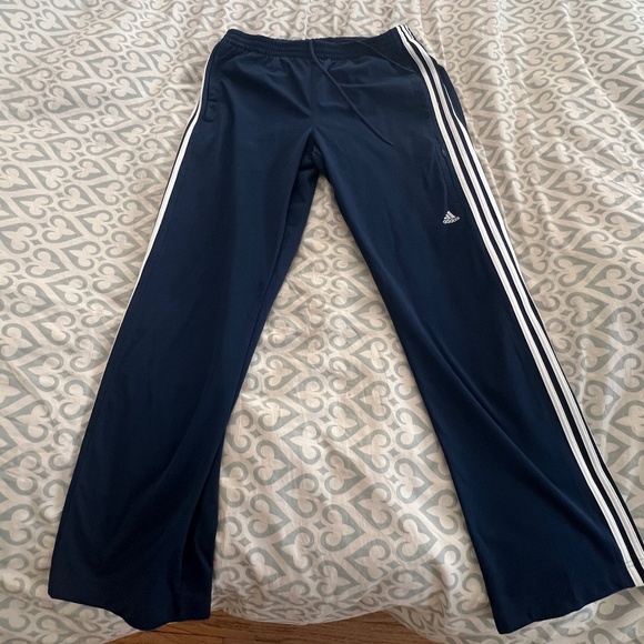 Adidas old school 3 stripes track pants , XL , blue ink - Picture 1 of 6